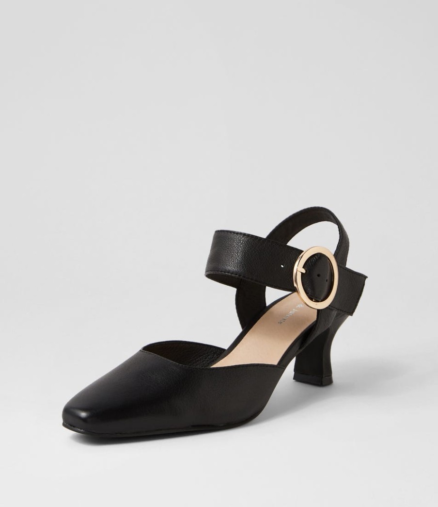 DJANGO & JULIETTE Caris Black Leather Heels | Heels