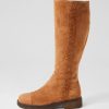 DJANGO & JULIETTE Gadnir Tan Leather Suede Knee High Boots | Boots