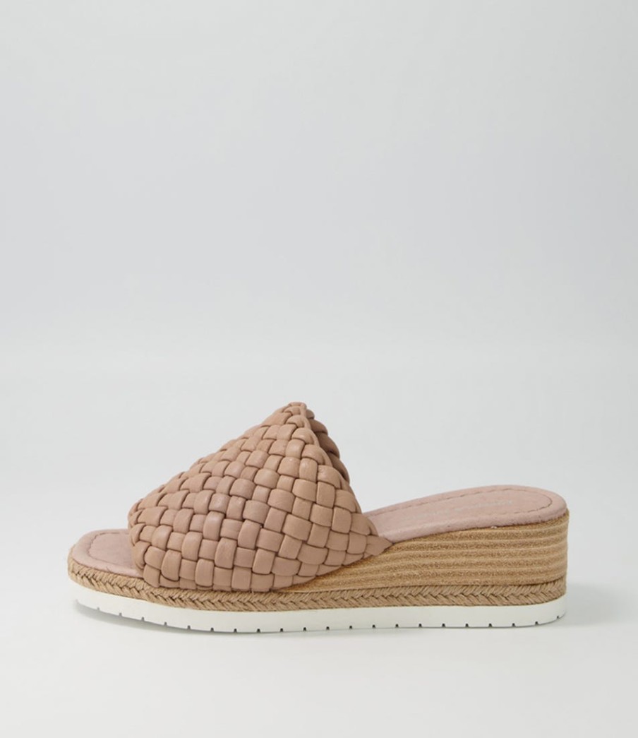 DJANGO & JULIETTE Idalis Cappuccino Leather Espadrilles | Espadrilles