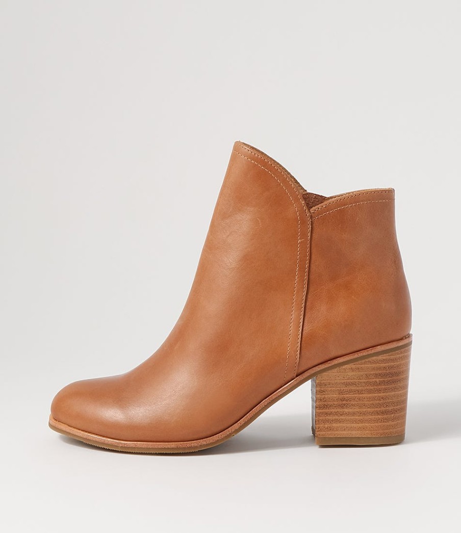 ZIERA Luben W Tan Leather Ankle Boots | Boots