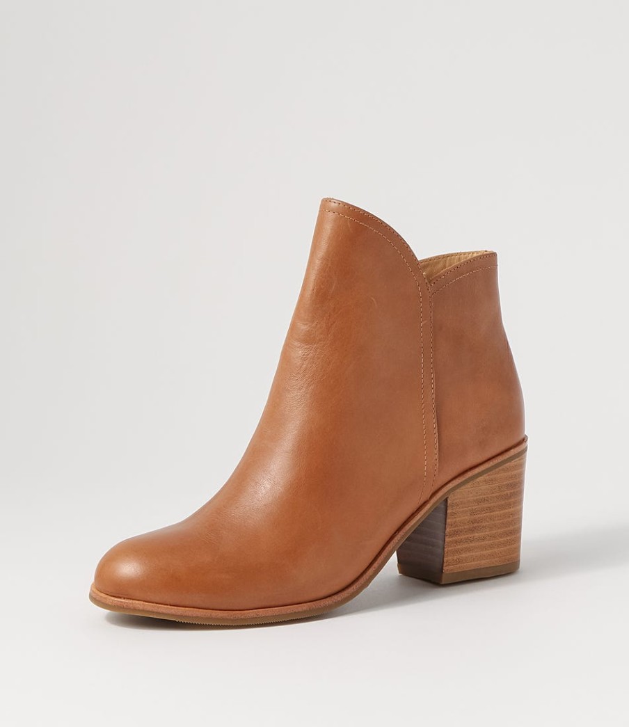 ZIERA Luben W Tan Leather Ankle Boots | Boots