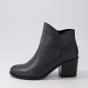 ZIERA Luben W Black Leather Ankle Boots | Boots