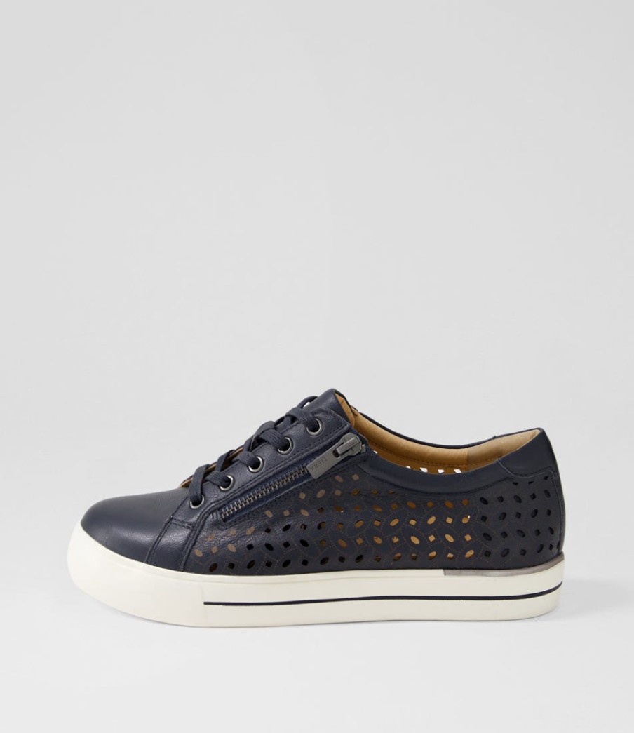 ZIERA Ayleen W Navy Leather Sneakers | Sneakers