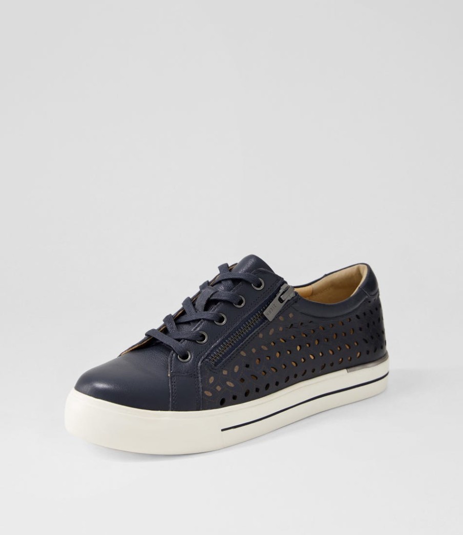 ZIERA Ayleen W Navy Leather Sneakers | Sneakers