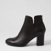 TOP END Ufollow Black Leather Ankle Boots | Boots