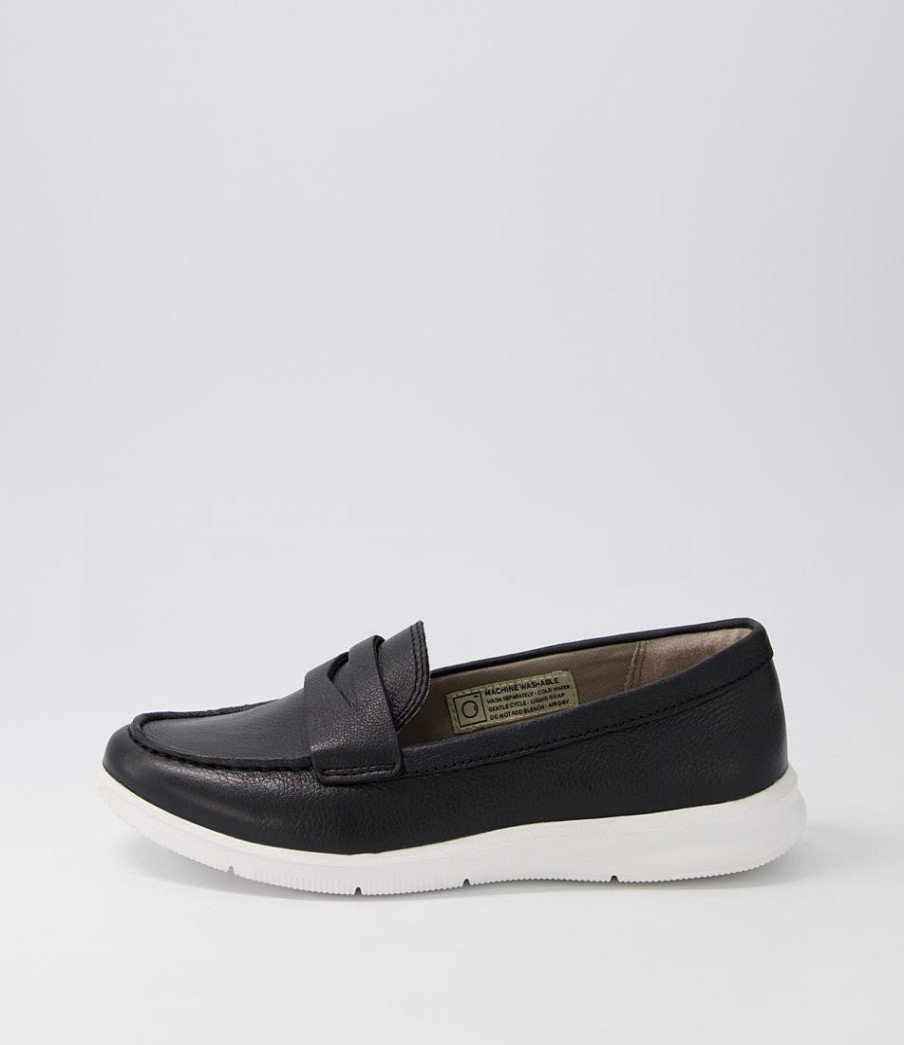 ROCKPORT Ayva Washable Penny Black Leather Loafers | Loafers