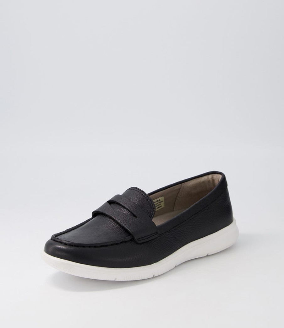 ROCKPORT Ayva Washable Penny Black Leather Loafers | Loafers