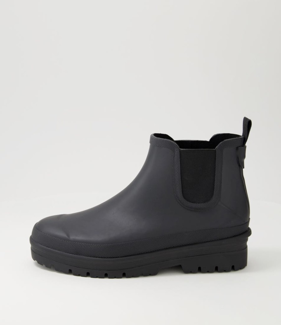 DIANA FERRARI Everlane Black Gumboot Ankle Boots | Boots