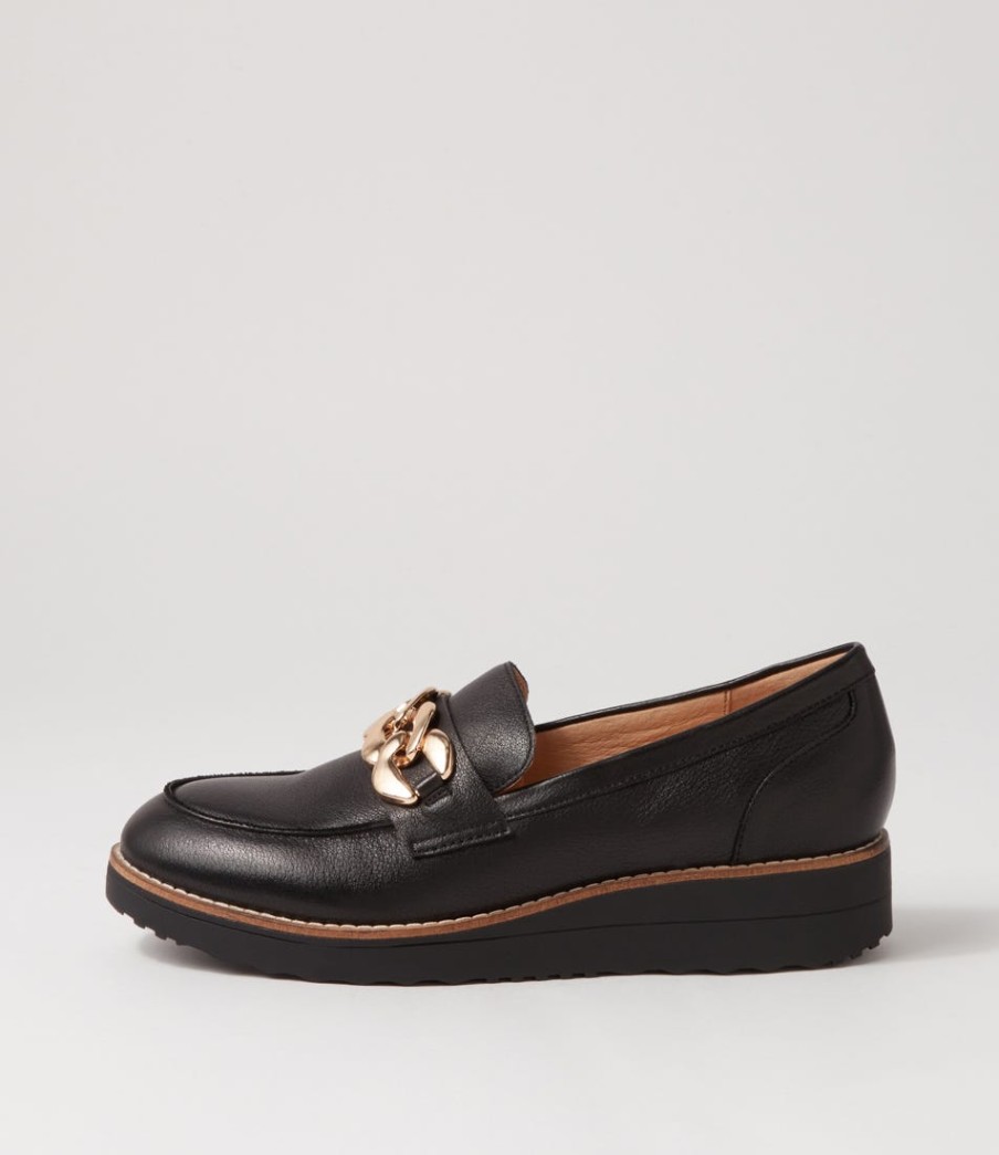 TOP END Ozama Black Leather Loafers | Loafers