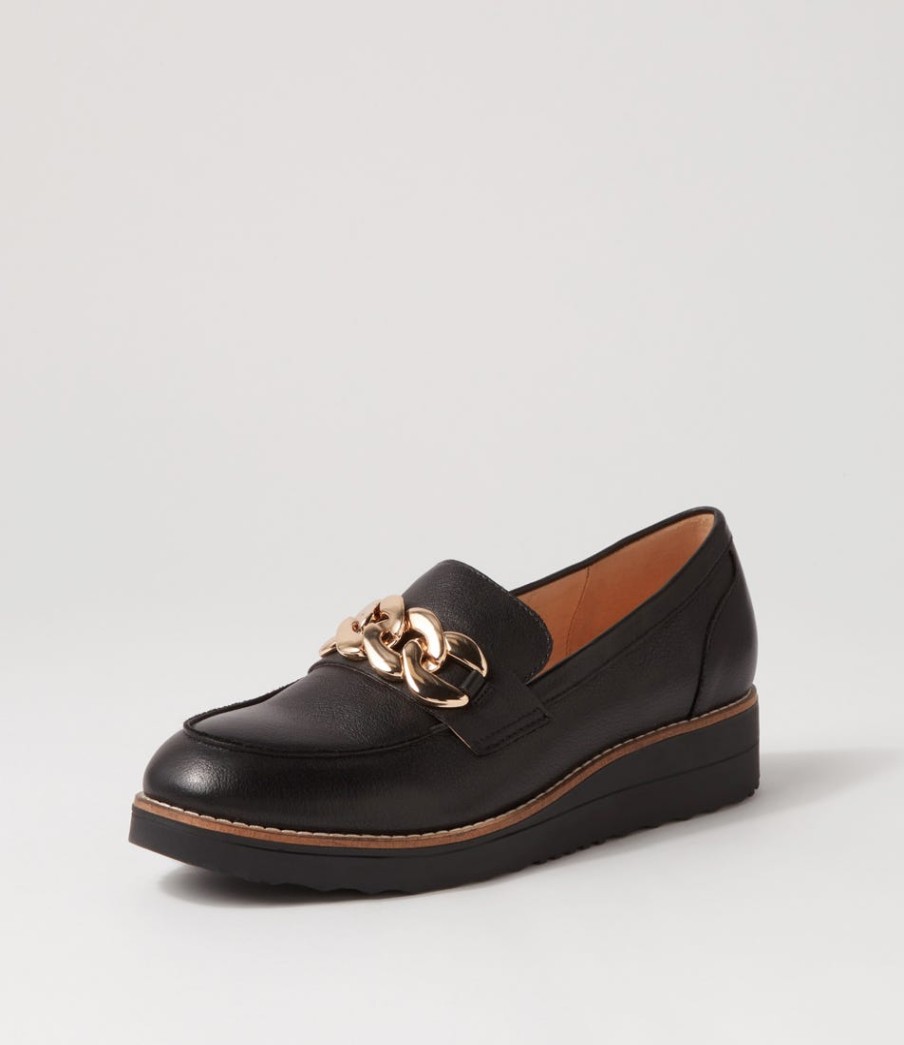 TOP END Ozama Black Leather Loafers | Loafers