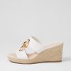 TOP END Greecie White Natural Rope Leather Sandals | Espadrilles