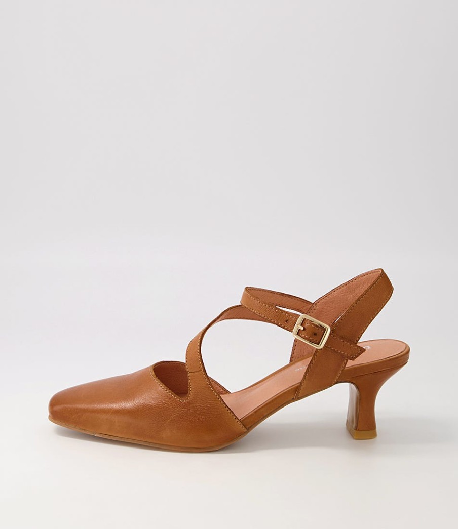 DJANGO & JULIETTE Charissa Tan Leather Heels | Heels