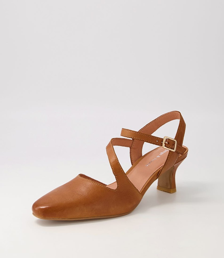 DJANGO & JULIETTE Charissa Tan Leather Heels | Heels