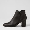 DJANGO & JULIETTE Duriel Black Leather Ankle Boots | Boots