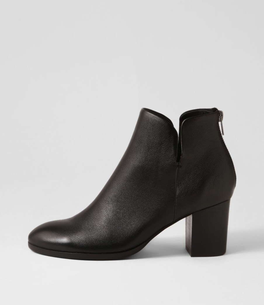 DJANGO & JULIETTE Duriel Black Leather Ankle Boots | Boots