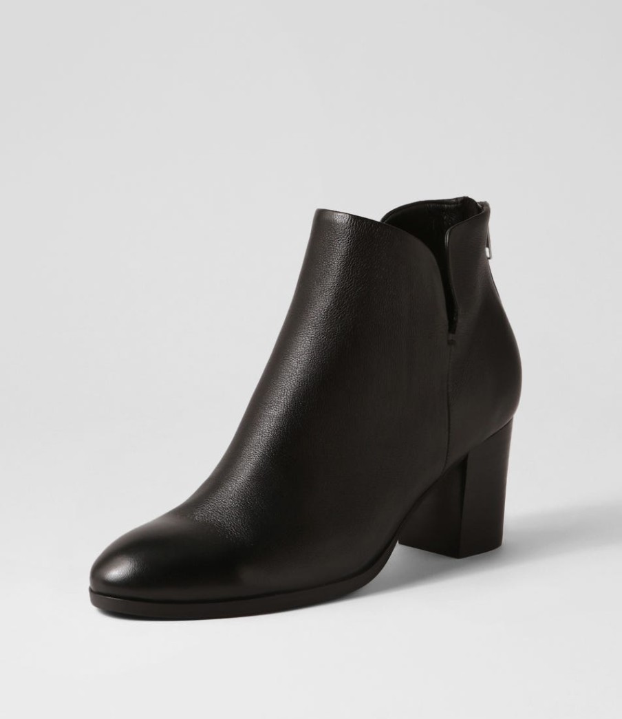 DJANGO & JULIETTE Duriel Black Leather Ankle Boots | Boots