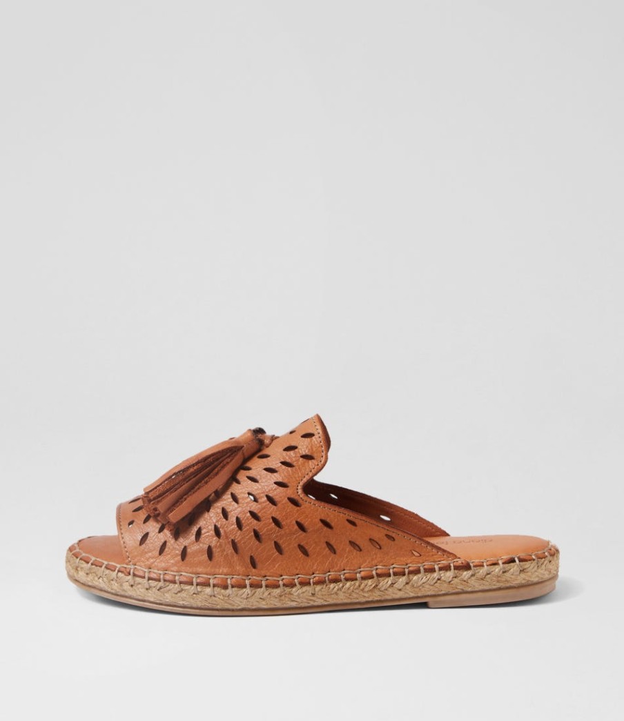 DIANA FERRARI Pinetree Tan Leather Sandals | Flats