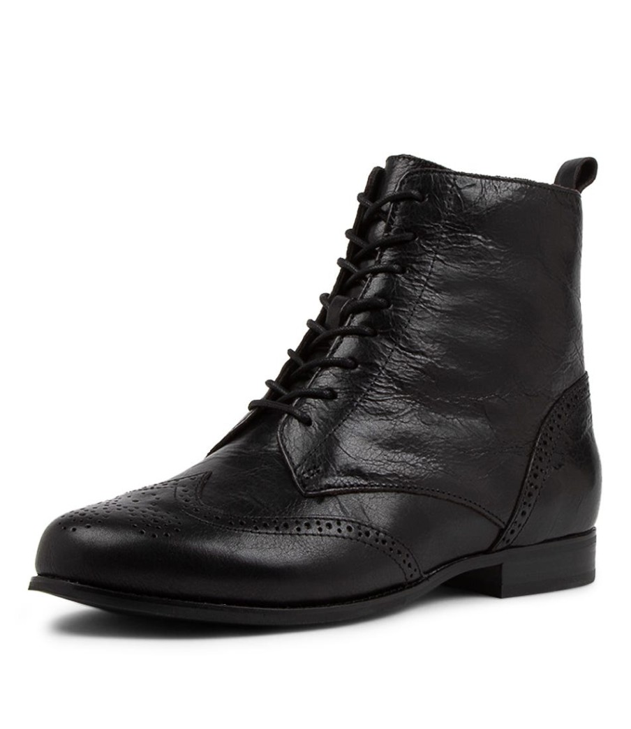 ZIERA Thron Xf Black Leather Ankle Boots | Boots