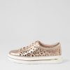 DJANGO & JULIETTE Wim Champagne White Leather Sneakers | Sneakers