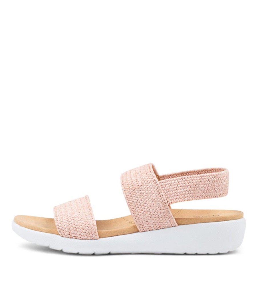 ZIERA Usaid W Mushroom Woven Elastic Sandals | Wedges