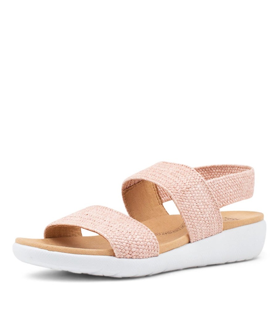 ZIERA Usaid W Mushroom Woven Elastic Sandals | Wedges