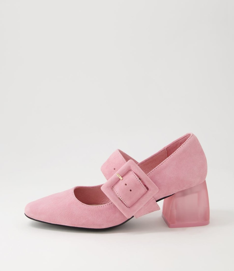 DJANGO & JULIETTE Milsom Pink Suede Heels | Heels