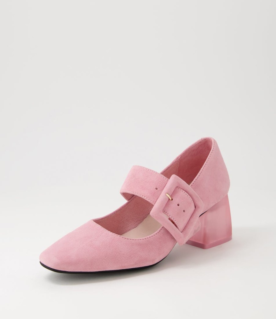 DJANGO & JULIETTE Milsom Pink Suede Heels | Heels