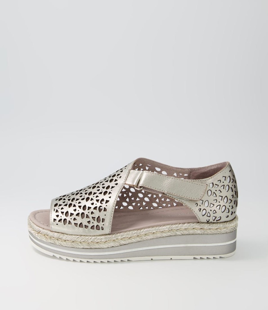 DJANGO & JULIETTE Alkiet Argento Argento Rope Leather Espadrilles | Espadrilles