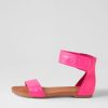 DJANGO & JULIETTE Juzz Hot Pink Leather Sandals | Flats