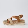 GEOX D Eolie D Camel Sand Leather Sandals | Comfort