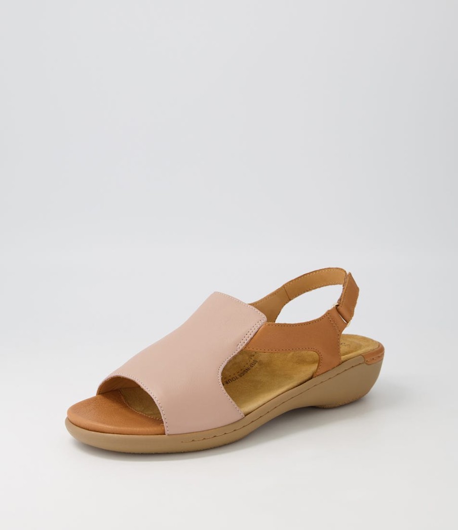 ZIERA Balinto W Blush Tan Leather Sandals | Wedges