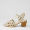 DJANGO & JULIETTE Brita Almond Tan Leather Sandals | Heels