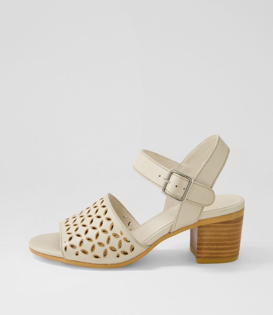 DJANGO & JULIETTE Brita Almond Tan Leather Sandals | Heels