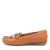 SUPERSOFT Lyins Tan Cheetah Pony Leather Flat Shoes | Loafers