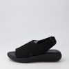 GEOX D Spherica Ec5 D Black Knit Sandals | Comfort