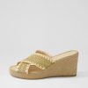 DJANGO & JULIETTE Prindle Coffee Beige Synthetic Raffia Espadrilles | Wedges