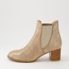 DJANGO & JULIETTE Sadore Gold Cut Leather Chelsea Boots | Boots