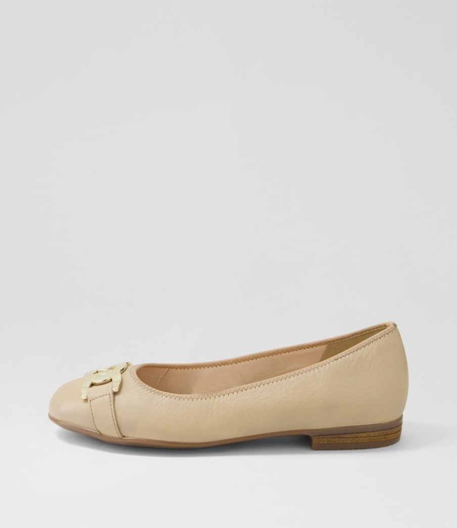 ARA Sardinia 14 Sand Leather Ballet Flats | Comfort