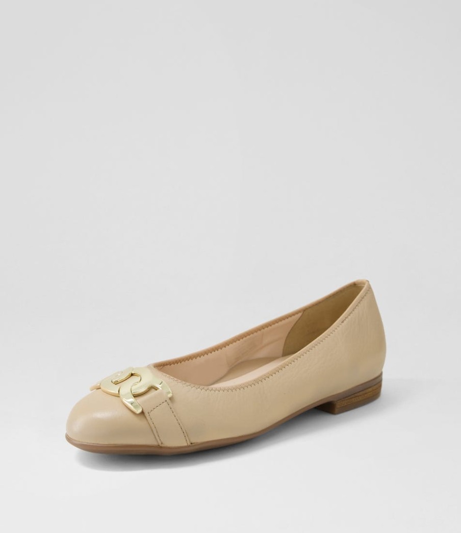 ARA Sardinia 14 Sand Leather Ballet Flats | Comfort