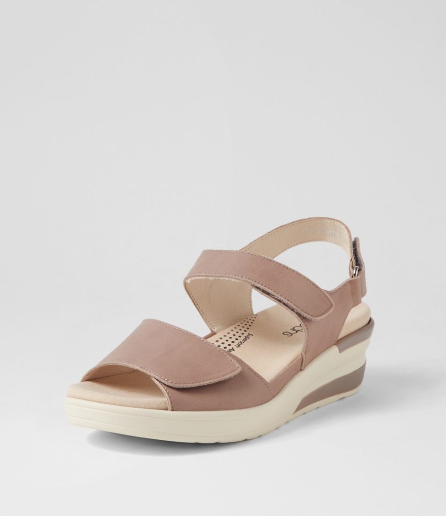 SUPERSOFT December Mushroom Leather Sandals | Heels