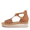 DJANGO & JULIETTE Accra Dark Tan Leather Espadrilles | Espadrilles