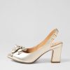 ZIERA Aprills W Pale Gold Leather Sandals | Heels