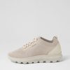 GEOX D Spherica A 9T Off White Knit Sneakers | Comfort