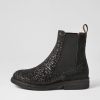 ROLLIE Rise Black Multi Sparkle Pony Chelsea Boots | Boots