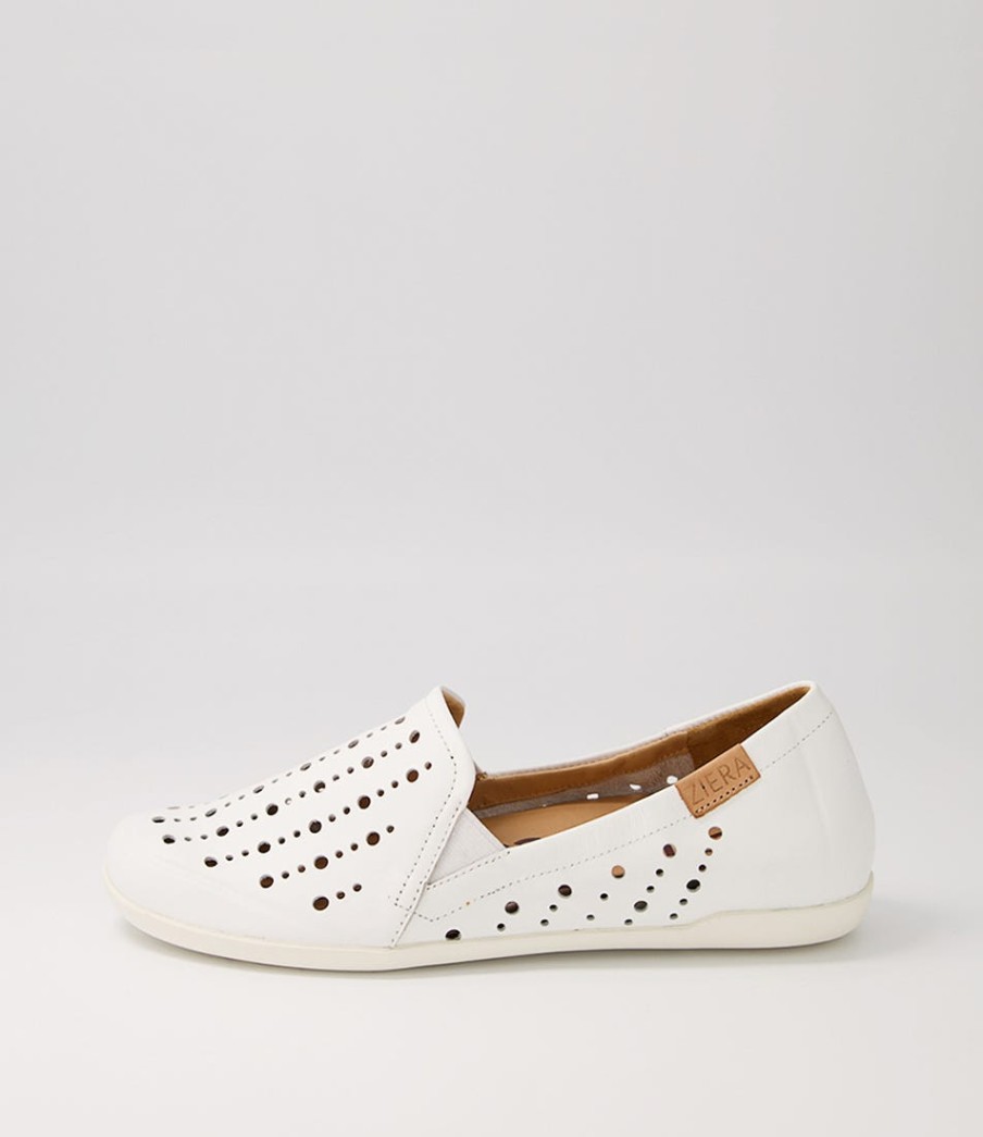 ZIERA Lagos W White Leather Loafers | Loafers