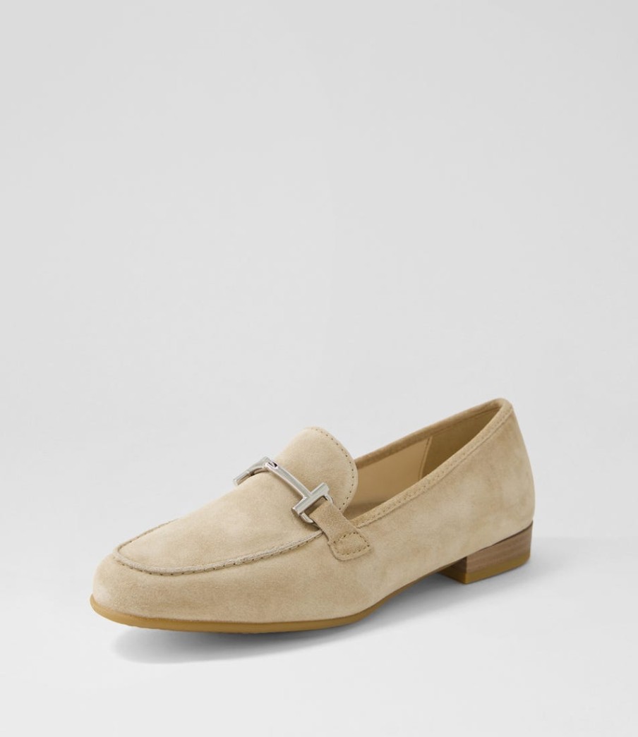 ARA Kent 72 Sand Suede Flat Shoes | Comfort