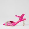 DJANGO & JULIETTE Eugenie Hot Pink Satin Heels | Heels