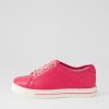 ZIERA Ashleen W Bright Pink Leather Sneakers | Sneakers