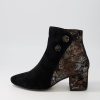 ZIERA Veyda Xw Black Bronze Paisely Ankle Boots | Boots