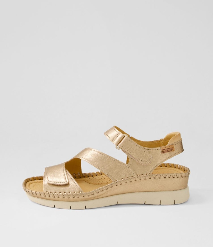 PIKOLINOS Altea 31 Champagne Leather Sandals | Flats